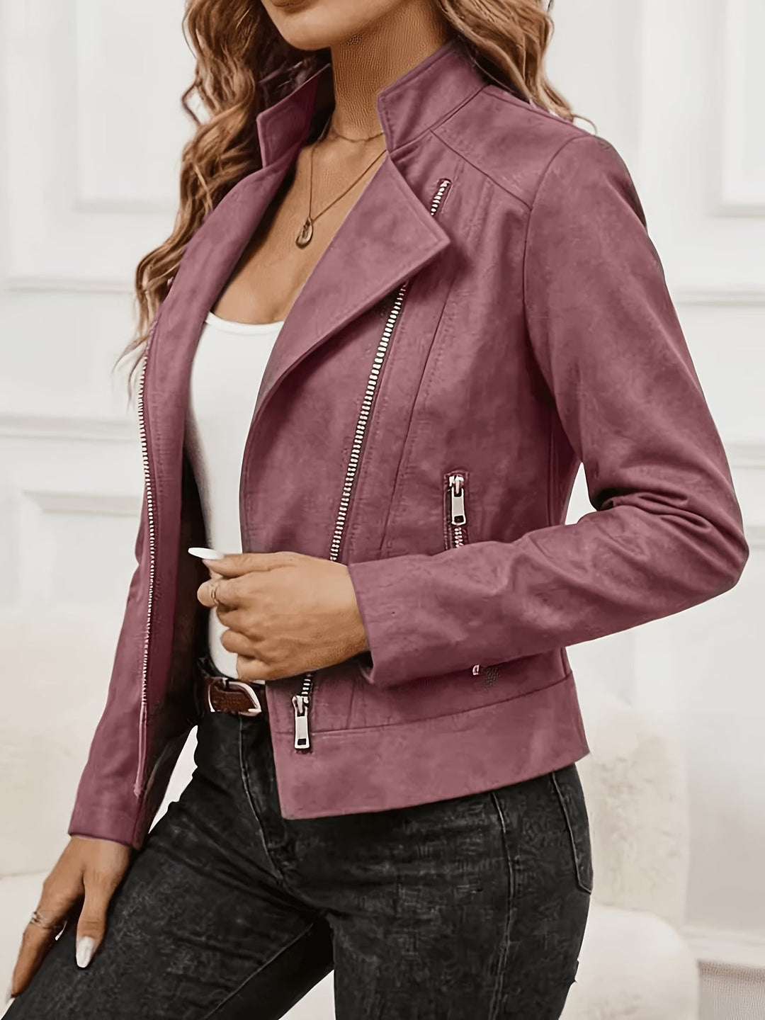 Amina - Chaqueta De Manga Larga Con Cremallera