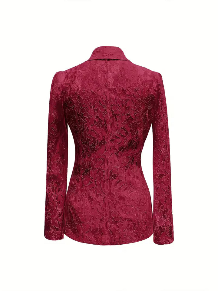Kyliza - Blazer Floral De Primavera-Verano Con Forro