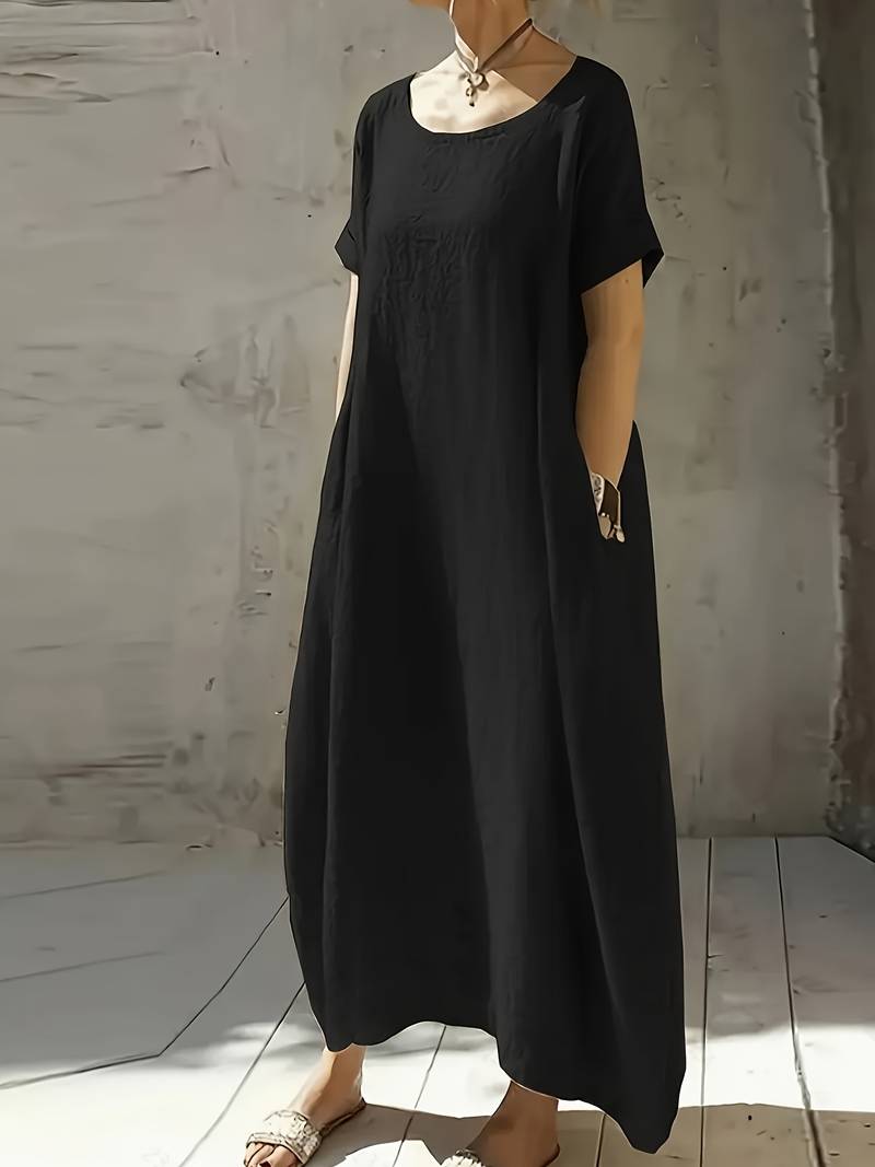 Anuradhi - Vestido largo Informal Con Mangas Holgadas