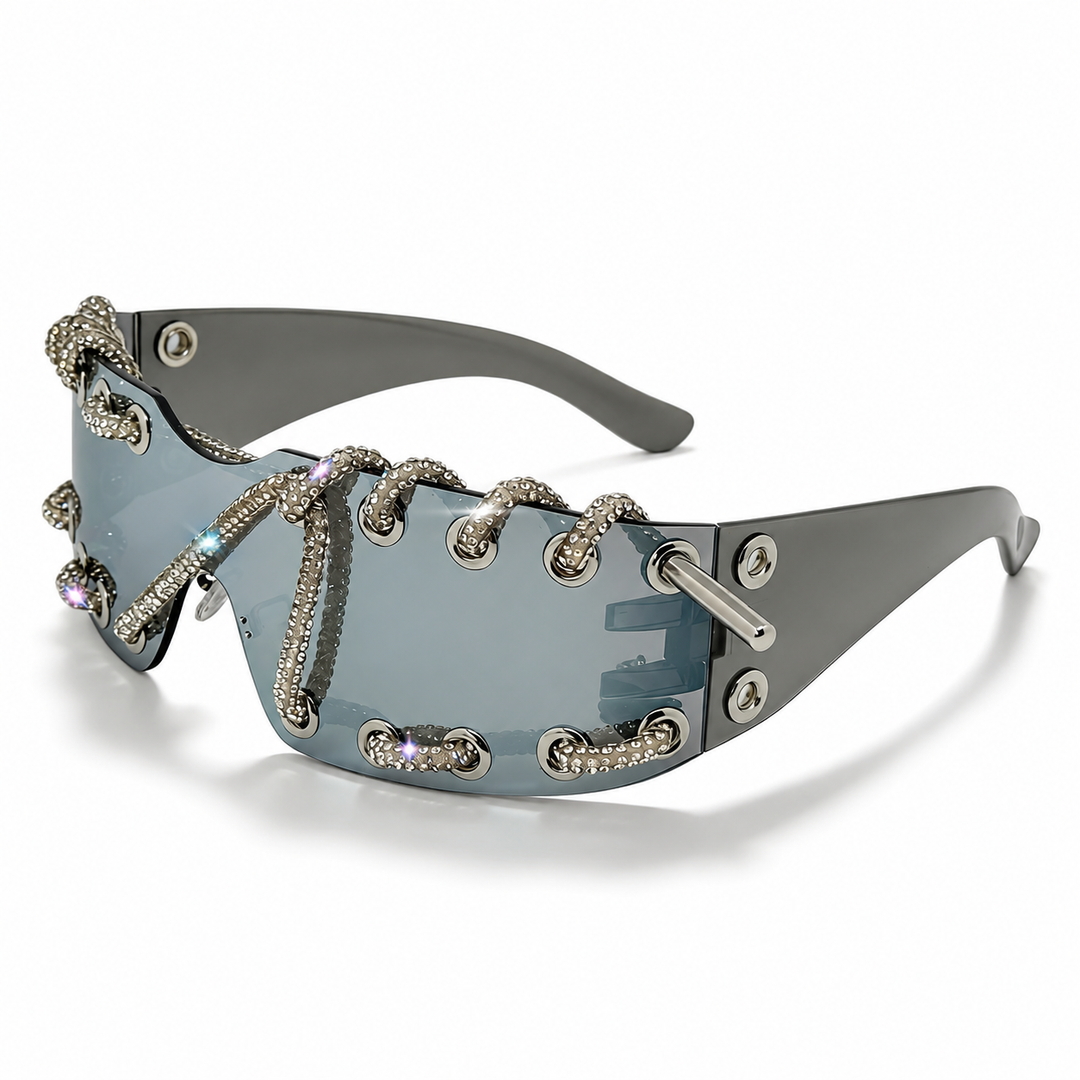 ChainShade - Gafas De Sol De Moda Con Cristales Con Tachuelas