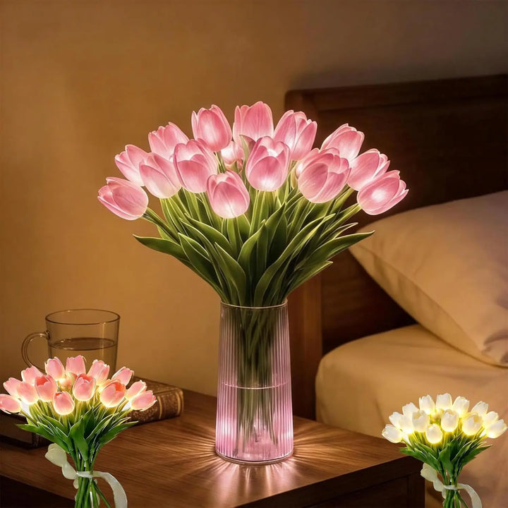 Petaluxe - Elegante Lámpara LED Con Forma De Jarrón Para Una Decoración Acogedora Del Hogar