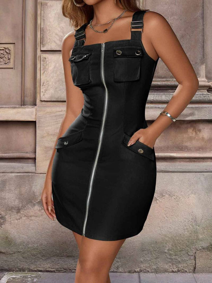 Dorcas - Vestido Informal Con Tirantes Ajustables Y Bolsillo