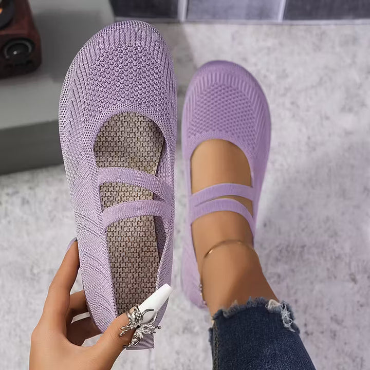 Kethryn - Zapatos Sin Cordones de Punto Estilo Mary Jane