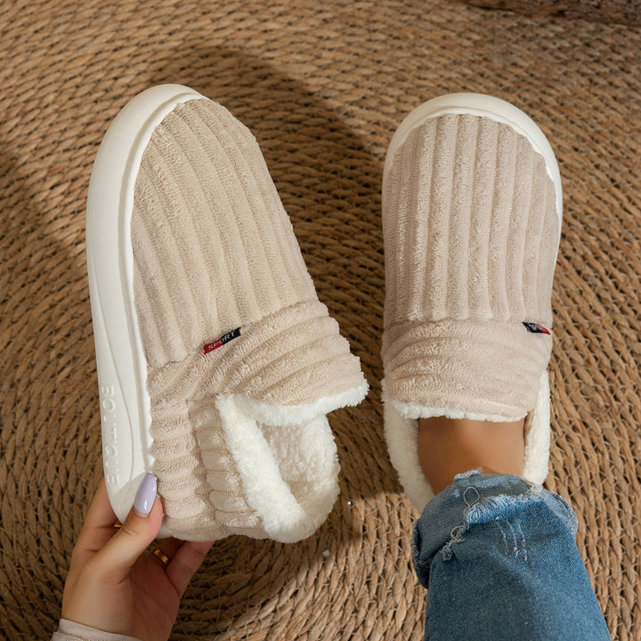 Keziban - Zapatillas Sin Cordones Acanaladas Con Forro De Felpa