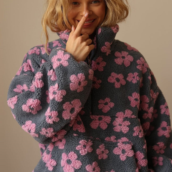 Yzella - Jersey de Felpa con Estampado Floral