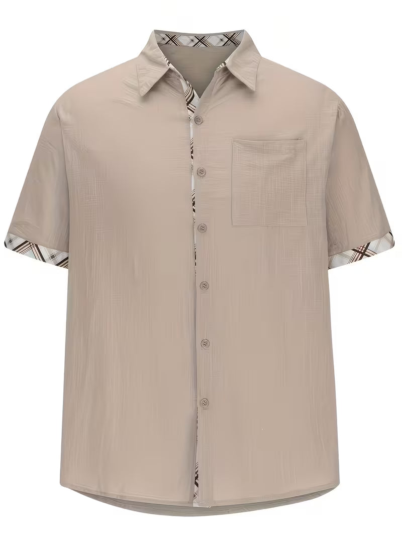 Kolby - Camisa a Cuadros De Patchwork Con Bolsillo
