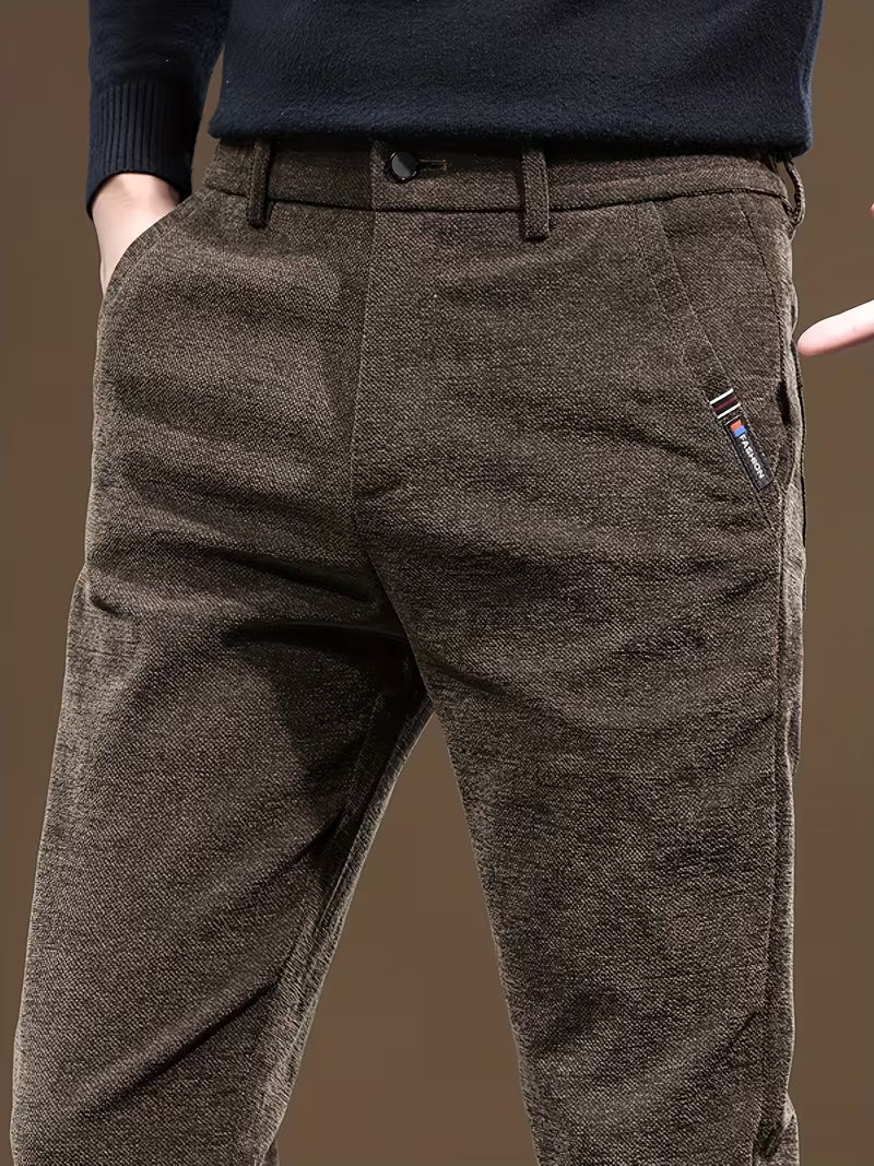Talcott - Pantalones Informales de Corte Ajustado y Textura