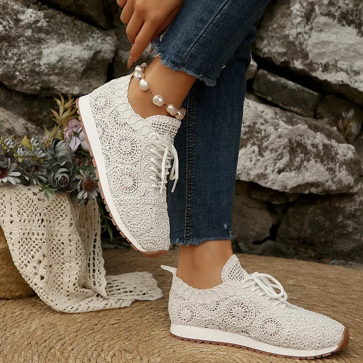 Susannah - Zapatillas Deportivas de Punto Transpirables Con Cordones