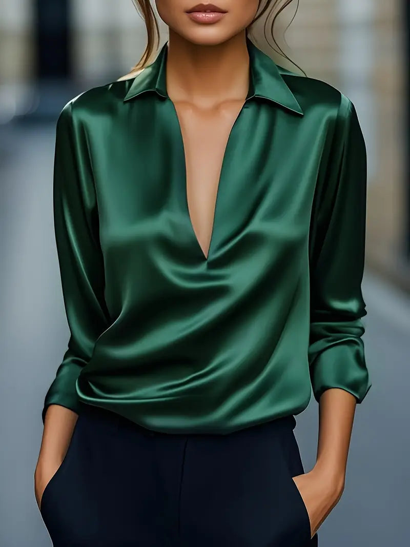 Nadene - Blusa Premium Con Cuello En V