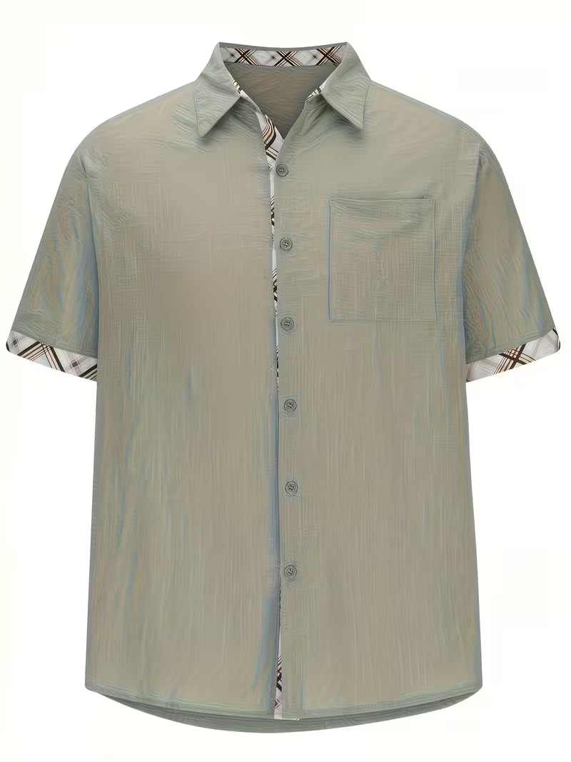 Kolby - Camisa a Cuadros De Patchwork Con Bolsillo