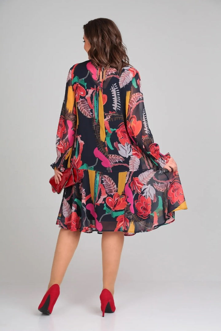 Vinoshika - Vestido Floral Elegante
