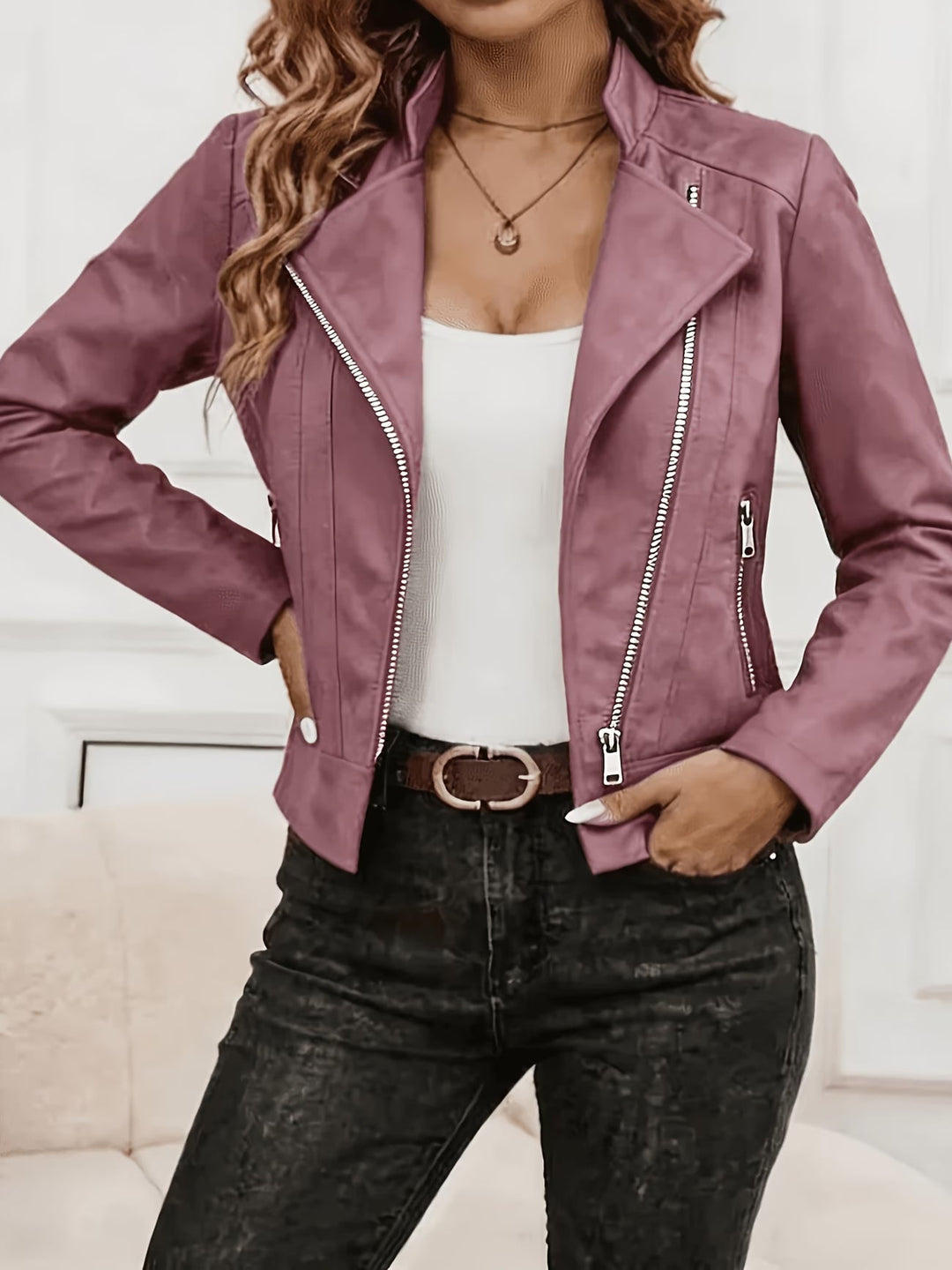 Amina - Chaqueta De Manga Larga Con Cremallera