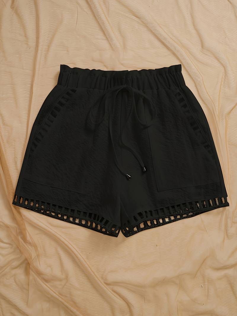 Mbakera - Pantalón Corto Informal Con Bolsillo Funcional De Cordón