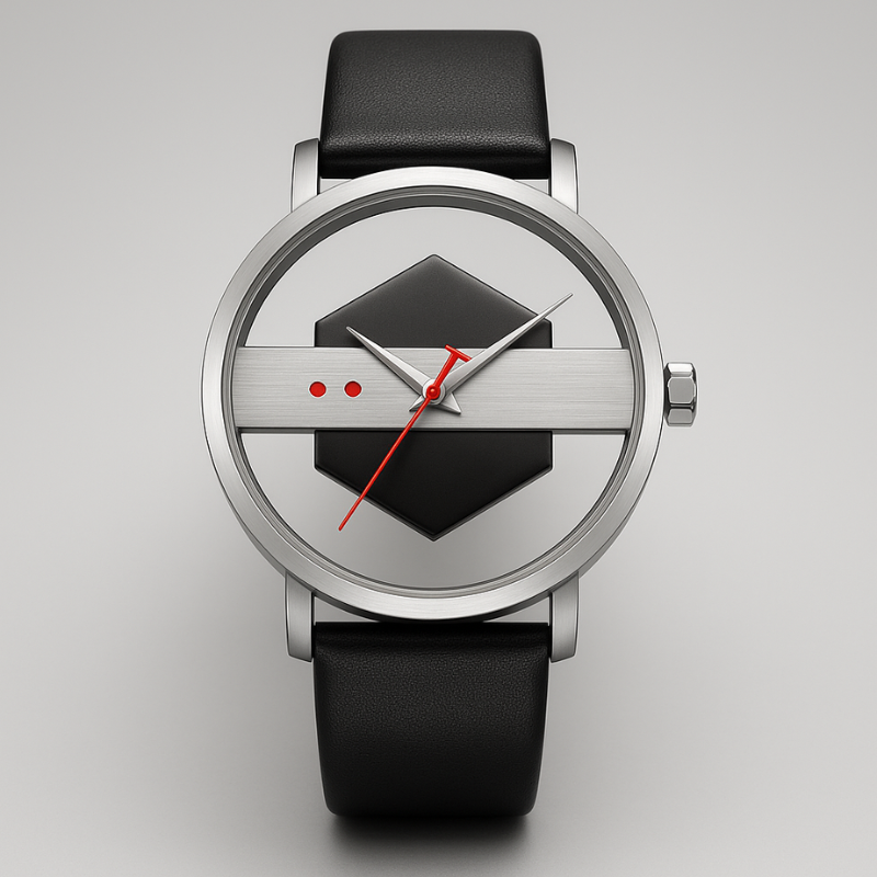 DialVorn - Reloj Con Correa Y Esfera Geométrica