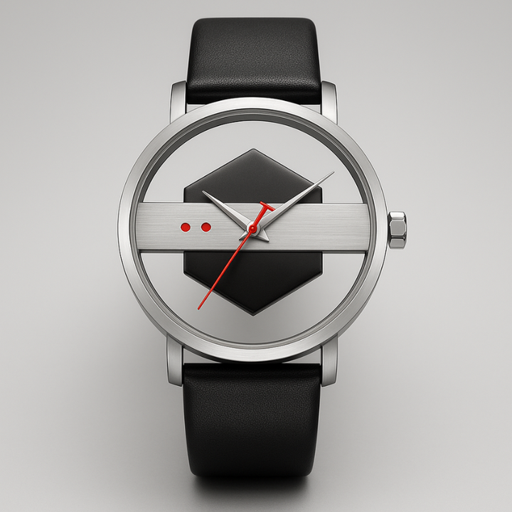 DialVorn - Reloj Con Correa Y Esfera Geométrica