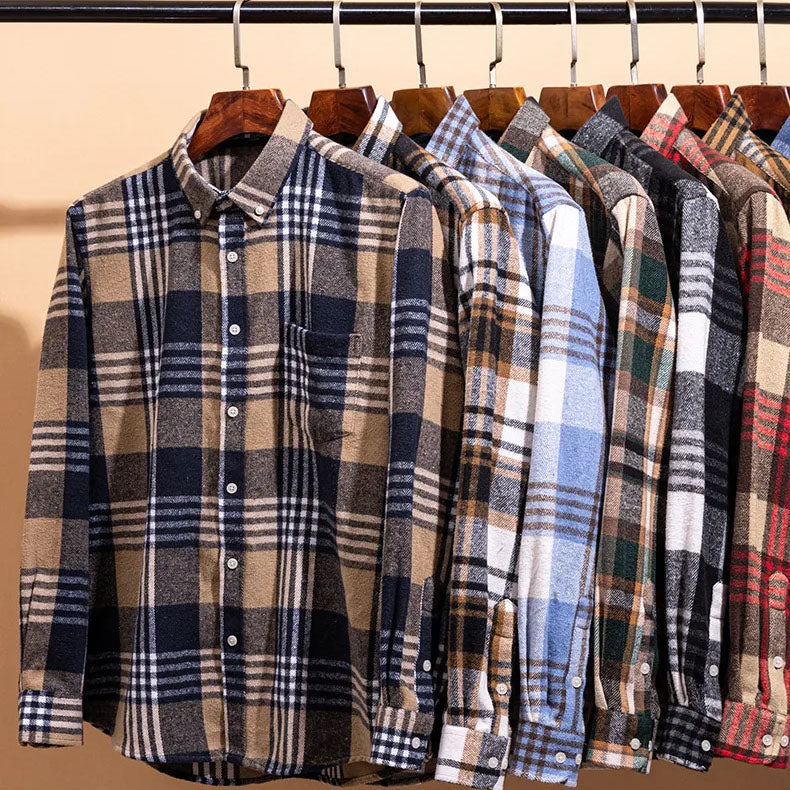 Joman - Camisa De Manga Larga a Cuadros Con Botones