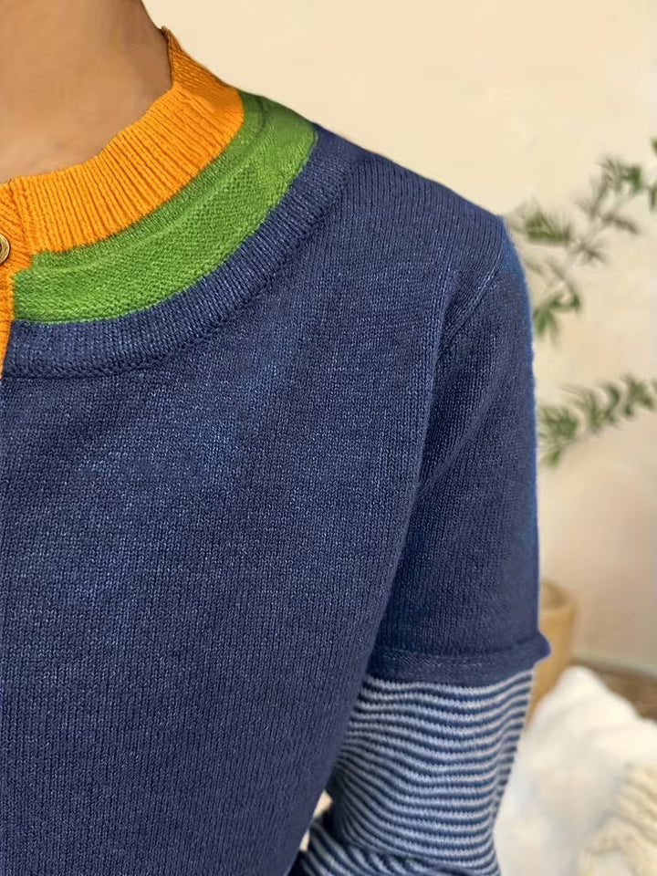 Lokina - Jersey De Punto a Rayas Con Bloques De Color
