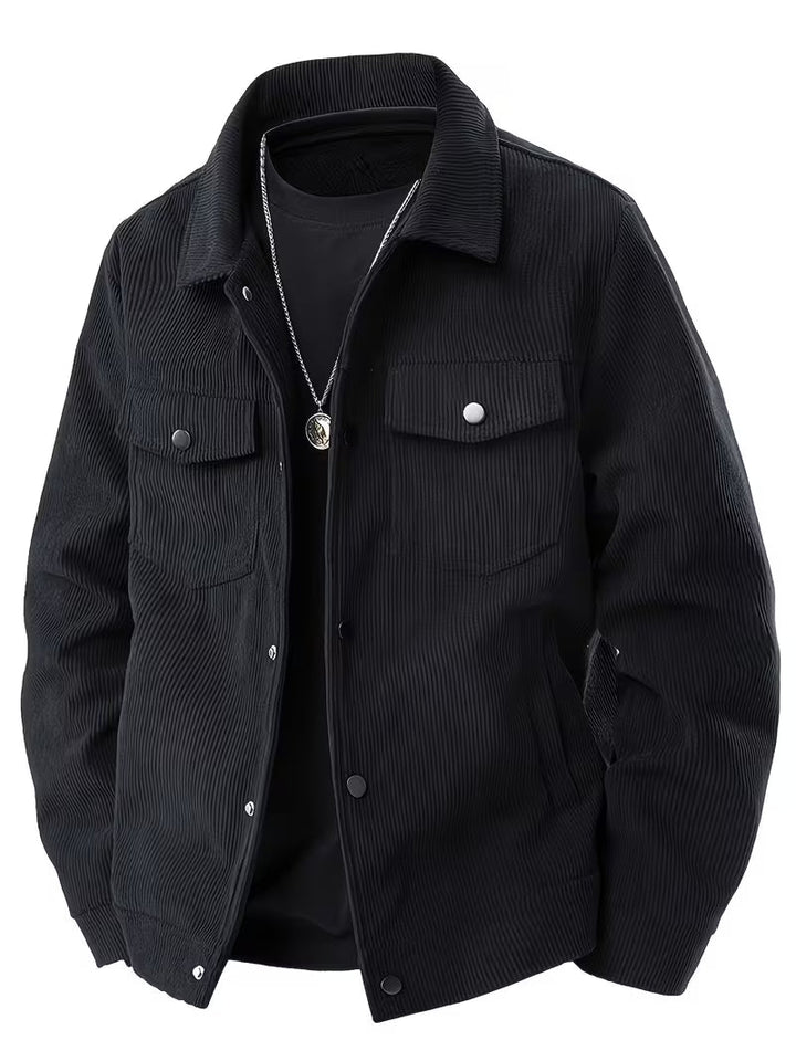 Matthaus - Chaqueta de Pana Con Cuello y Bolsillos Con Solapa