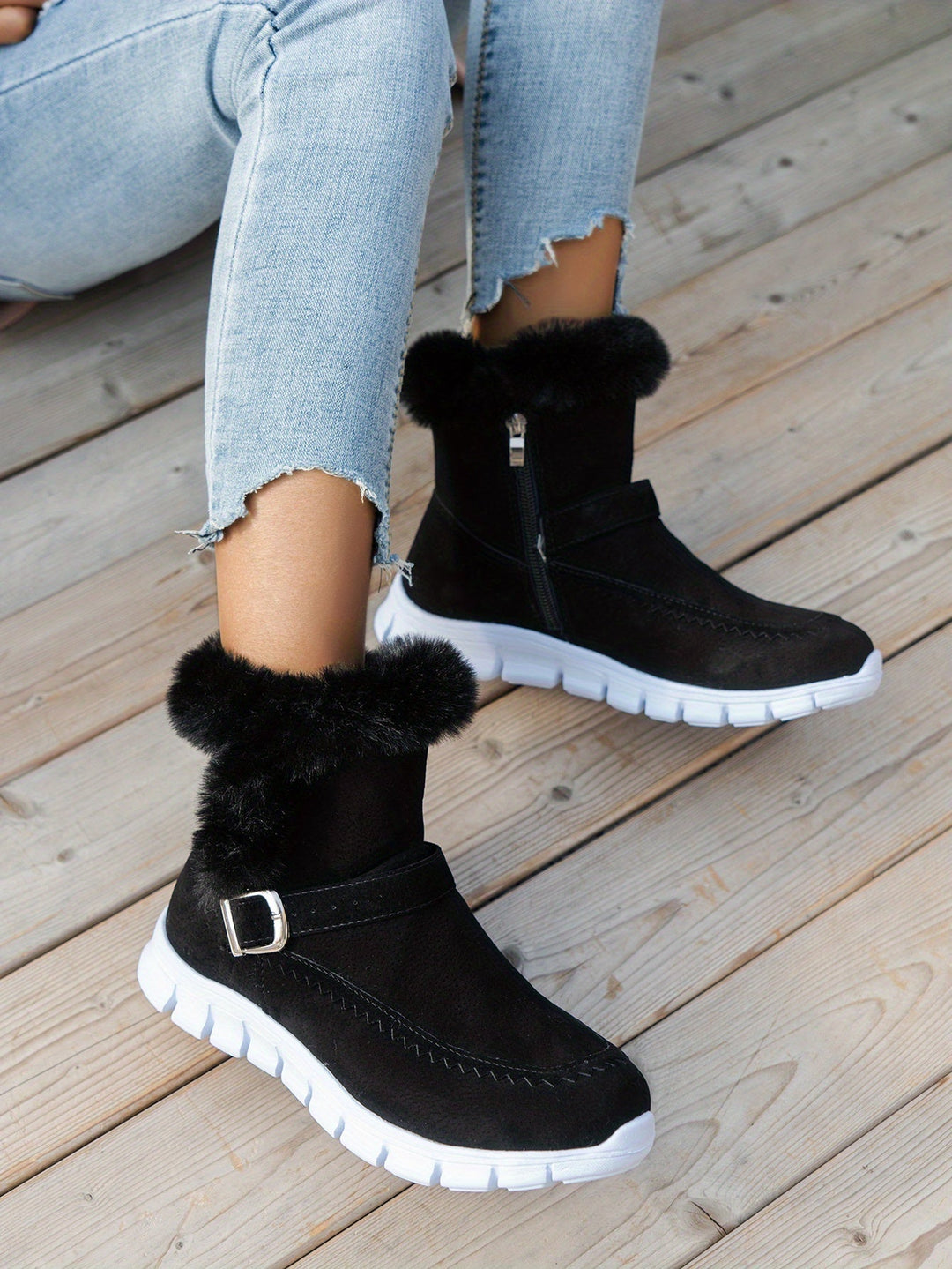 Adriany - Botas De Nieve De Invierno Con Suela Gruesa