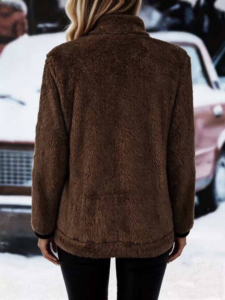 Galiena - Chaqueta De Manga Larga Con Cremallera Y Tejido Felpudo