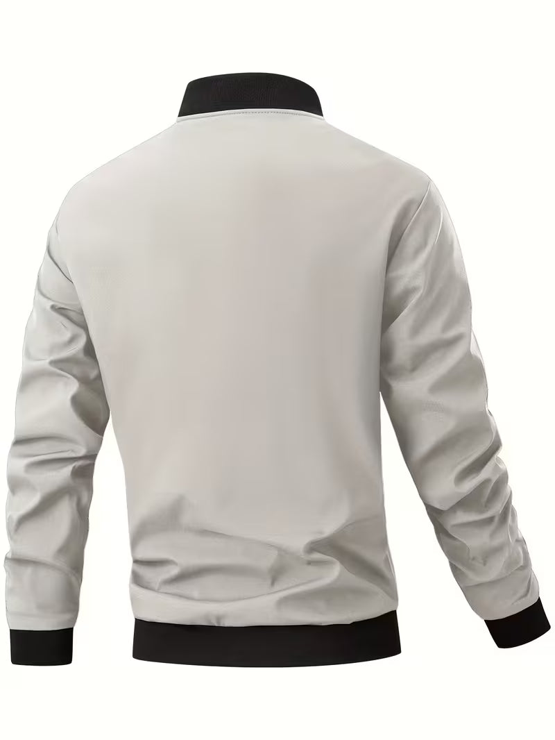 Akrum - Chaqueta Bomber Informal Con Cremallera