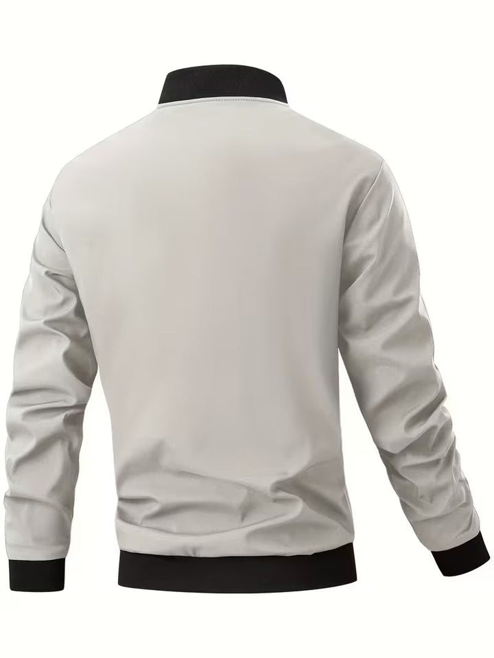 Akrum - Chaqueta Bomber Informal Con Cremallera