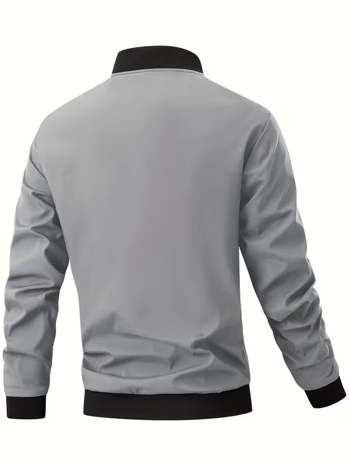 Akrum - Chaqueta Bomber Informal Con Cremallera