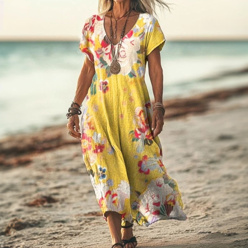 Neldae - Vestido Con Estampado Floral Vintage