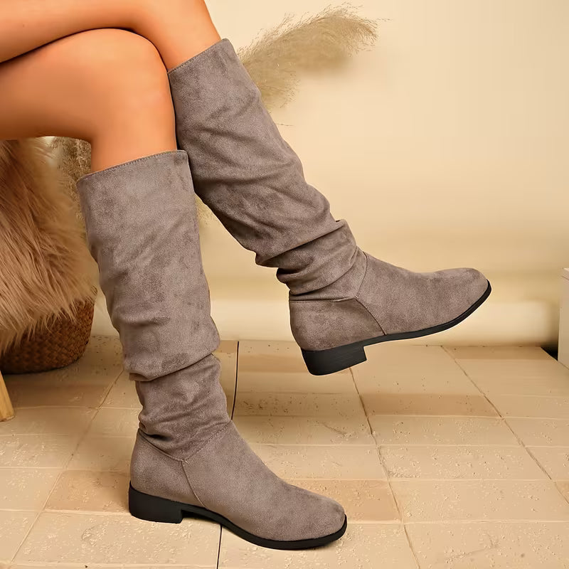 Joliza - Botas Holgadas Hasta La Mitad De La Pantorrilla Con Tacón Bajo