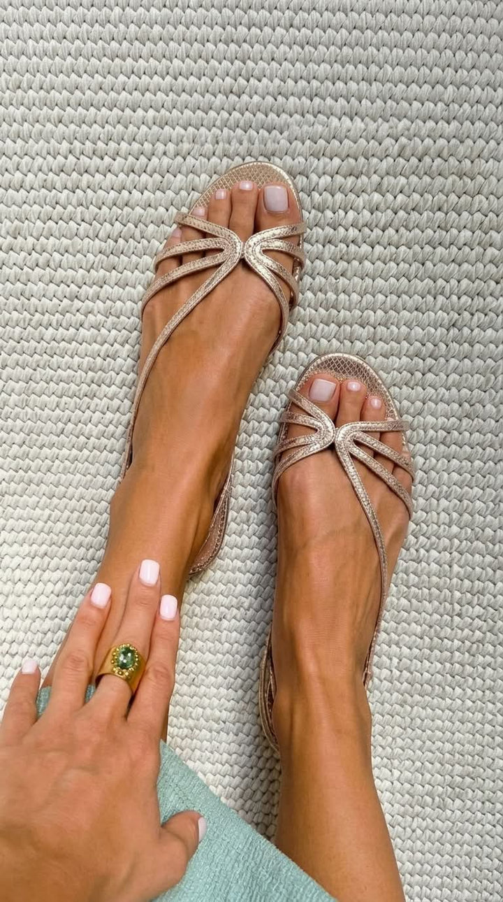 Schila - Sandalias Brillantes Con Tiras