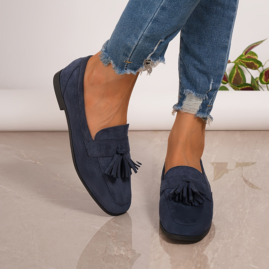 Fathima - Mocasines Clásicos Con Borlas Sin Cordones