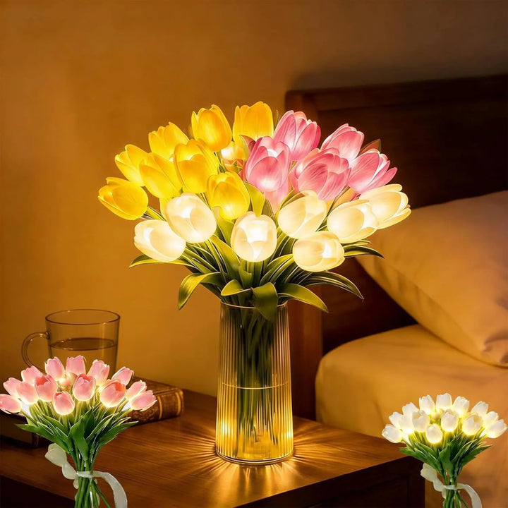 Petaluxe - Elegante Lámpara LED Con Forma De Jarrón Para Una Decoración Acogedora Del Hogar