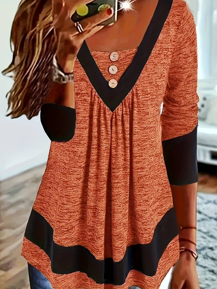Umangi - Camiseta de Manga larga Con Botones