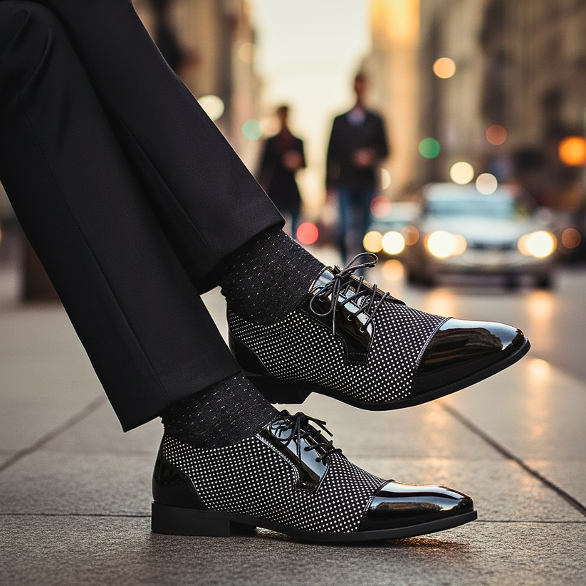 Dernard - Zapatos De Cuero Con Cordones