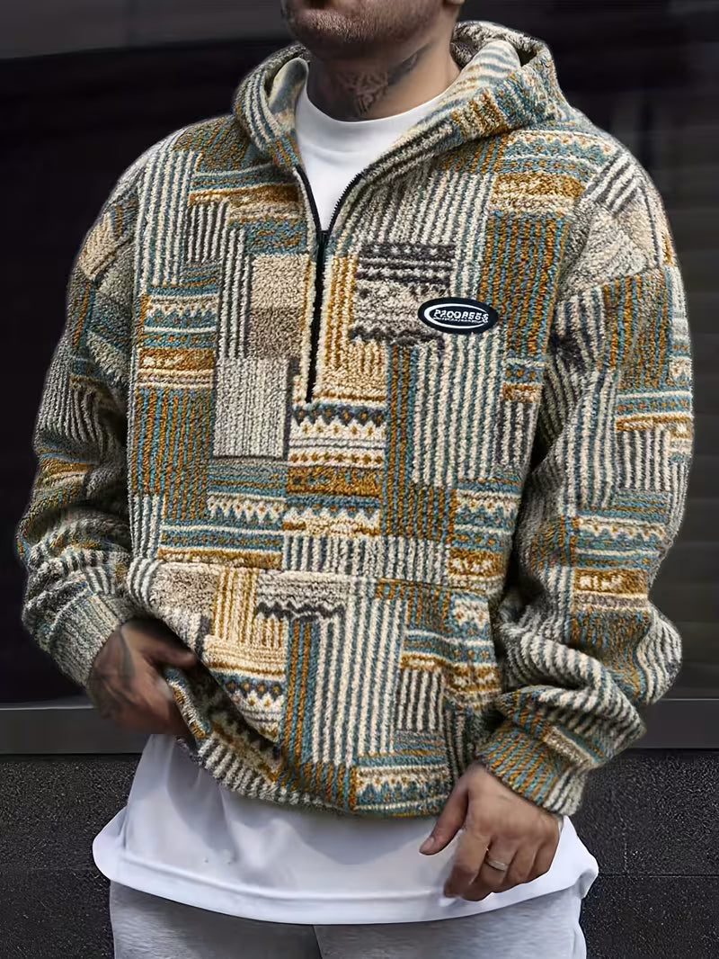 Silvain - Sudadera Con Capucha Y Cremallera Estampada