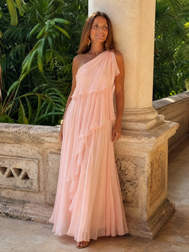 Seyma - Vestido Largo Con Volantes
