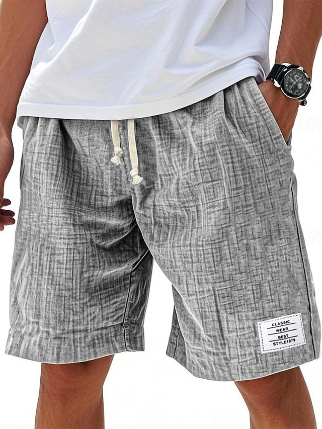 Javid - Pantalones Cortos Informales Ligeros de Corte Holgado