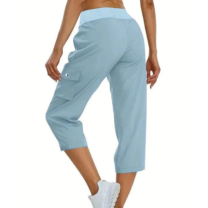 Mileni - Pantalón Capri Cómodo De Cintura Alta Con Prácticos Bolsillos