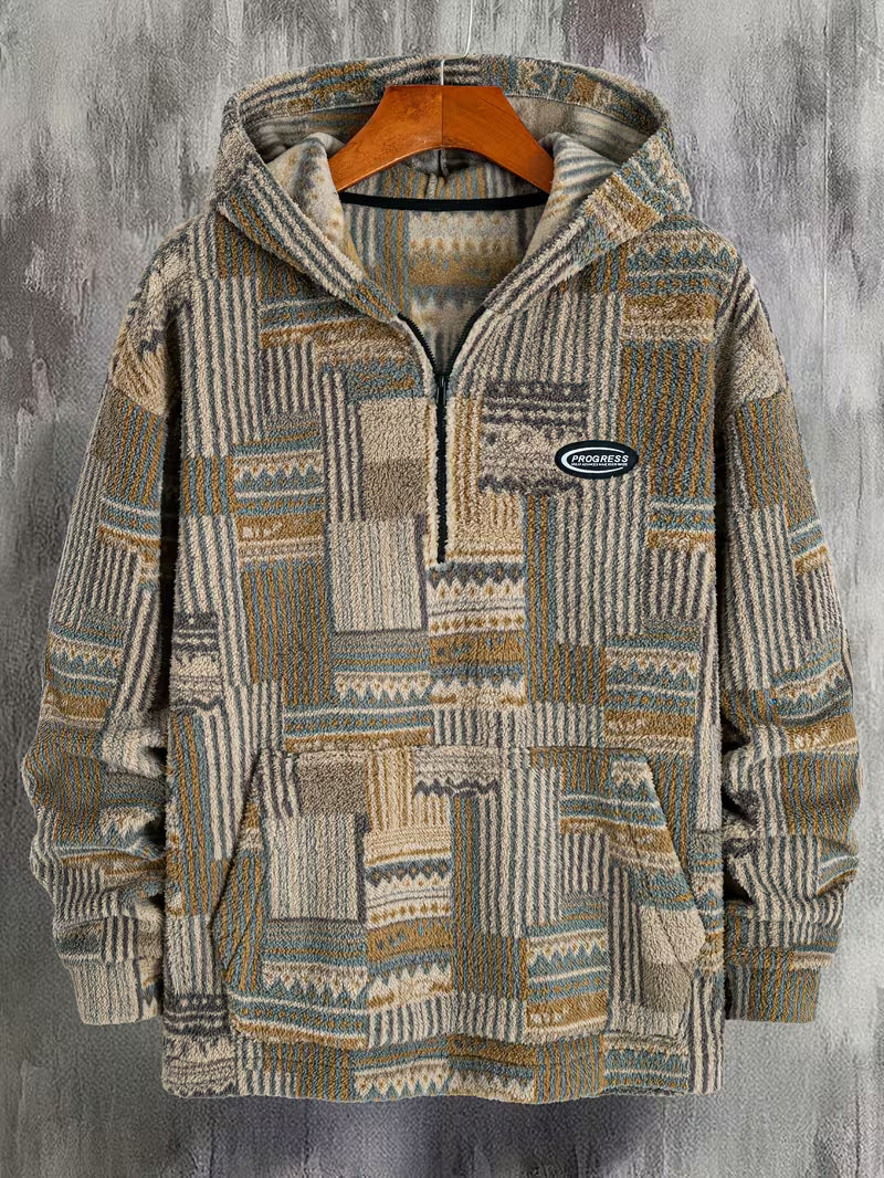 Silvain - Sudadera Con Capucha Y Cremallera Estampada