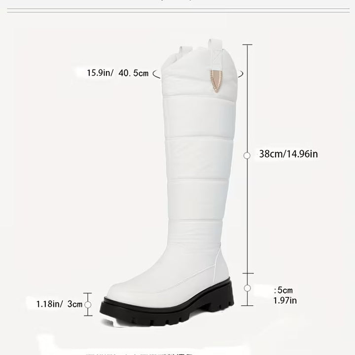Menna - Botas De Invierno Hasta La Rodilla Con Suela Antideslizante