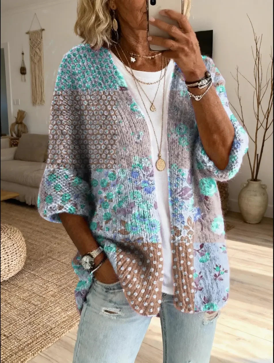 Stevena - Elegante Patrón Floral Suéter