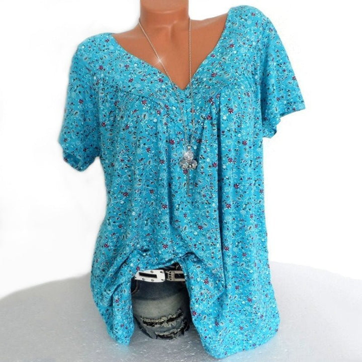 Sarita - Blusa De Manga Corta Con Estampado Floral