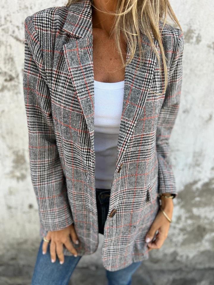 Basia - Elegante Chaqueta De Invierno a Cuadros