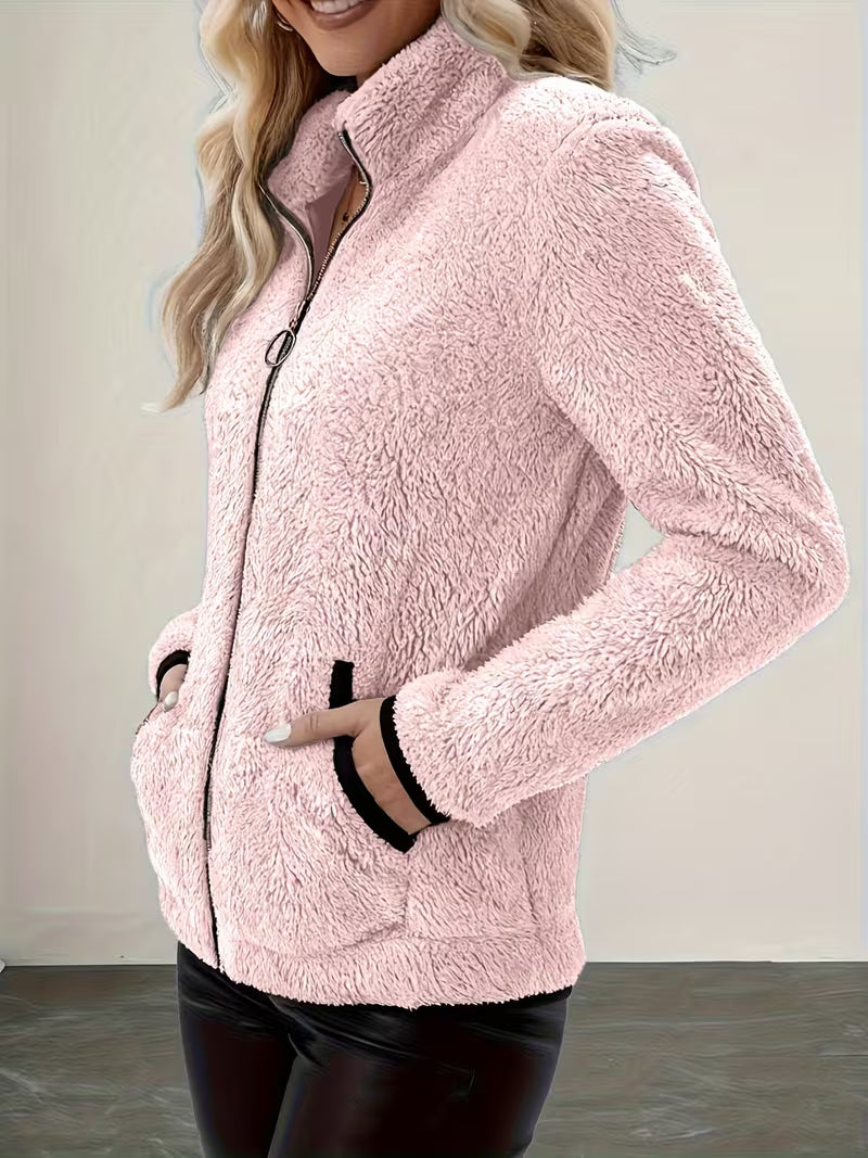 Galiena - Chaqueta De Manga Larga Con Cremallera Y Tejido Felpudo