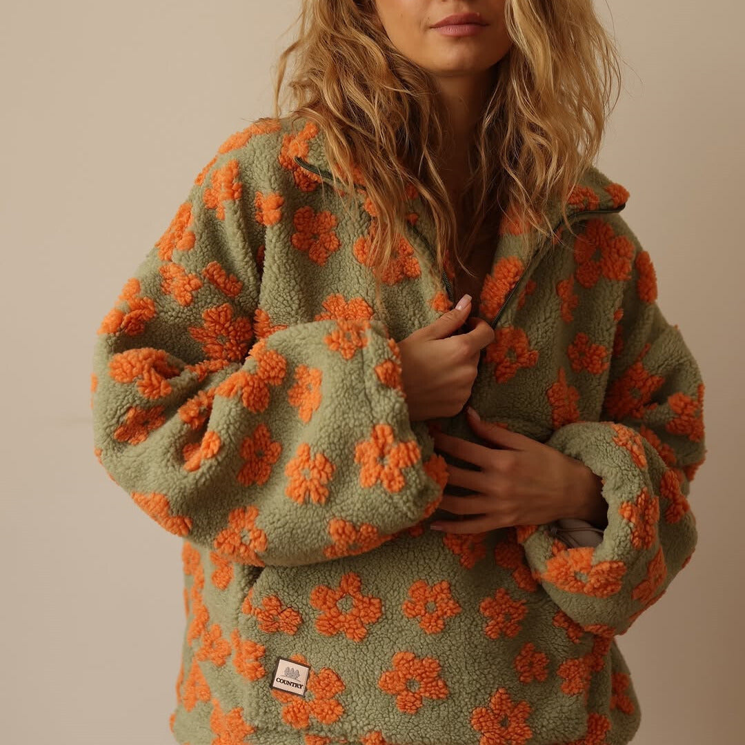 Yzella - Jersey de Felpa con Estampado Floral
