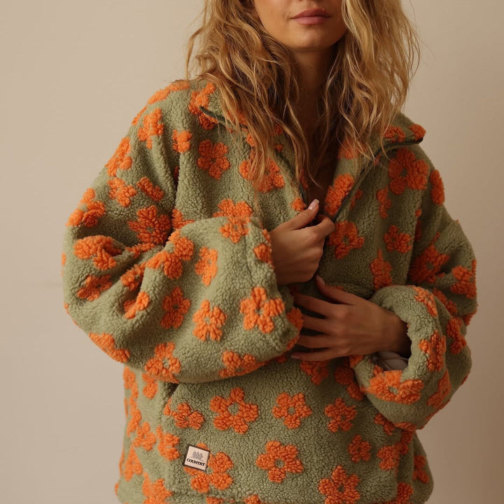 Yzella - Jersey de Felpa con Estampado Floral