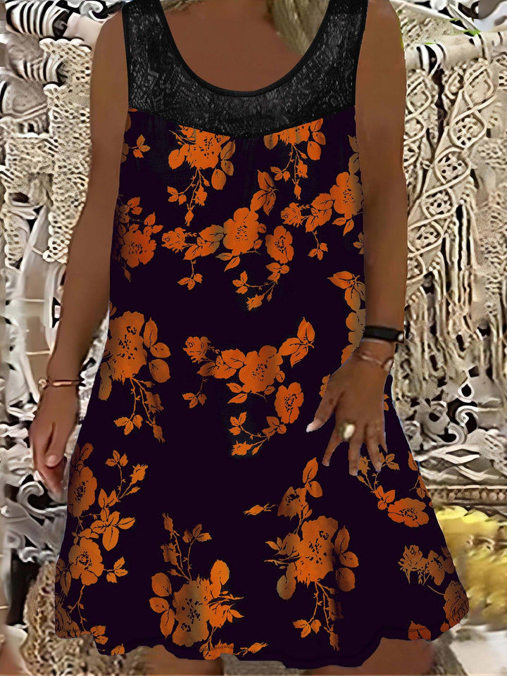 Samudri - Vestido Largo Holgado Sin Mangas y Con Cuello Redondo