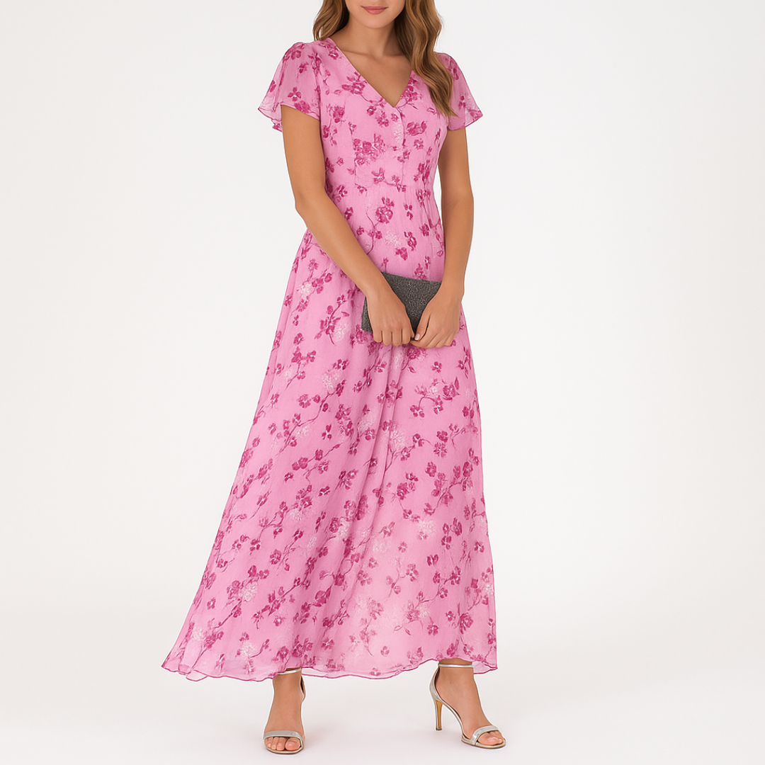 Danielle - Elegante Vestido Con Escote En V Que Cubre El Vientre