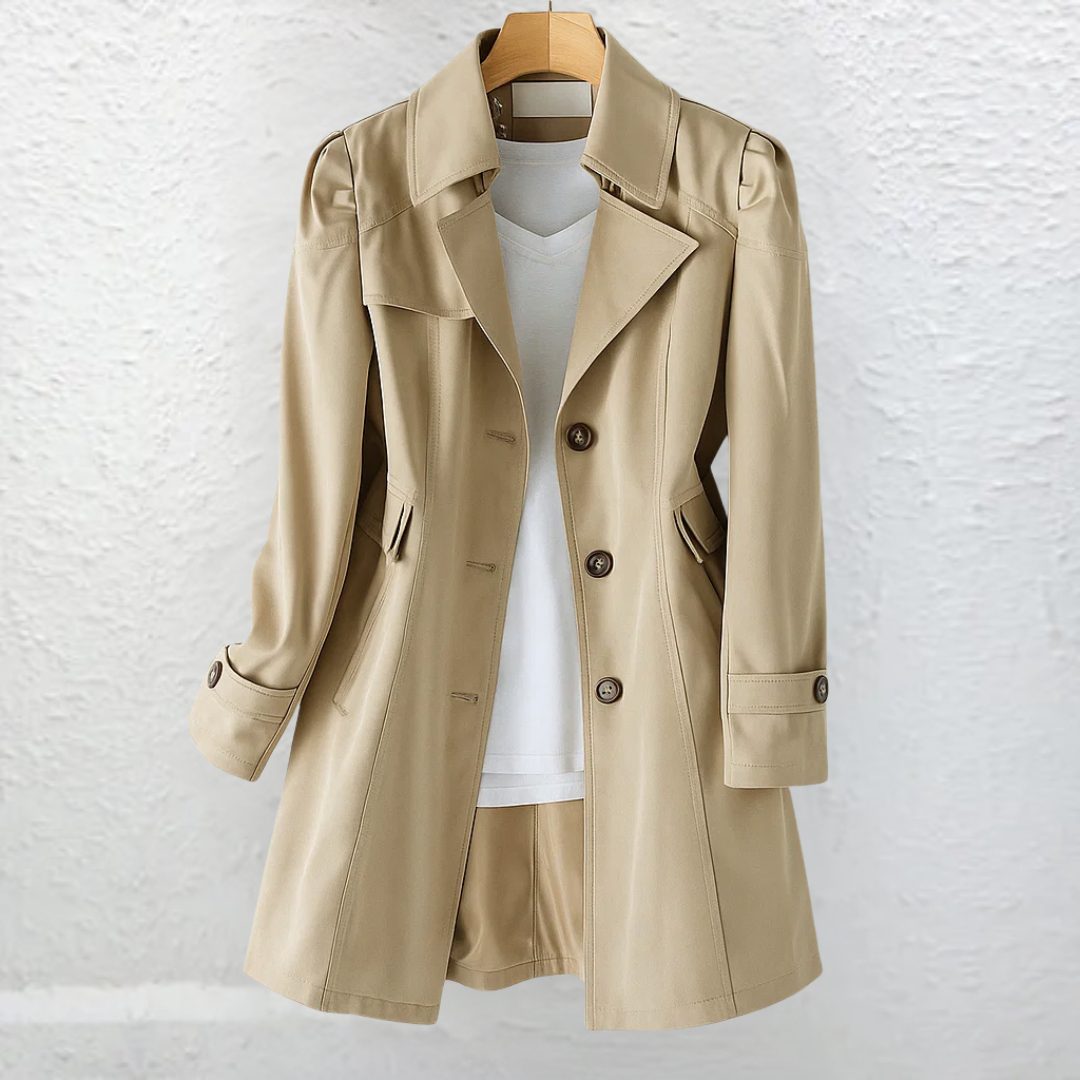 Ellice - Gabardina De Manga Larga Con Botones