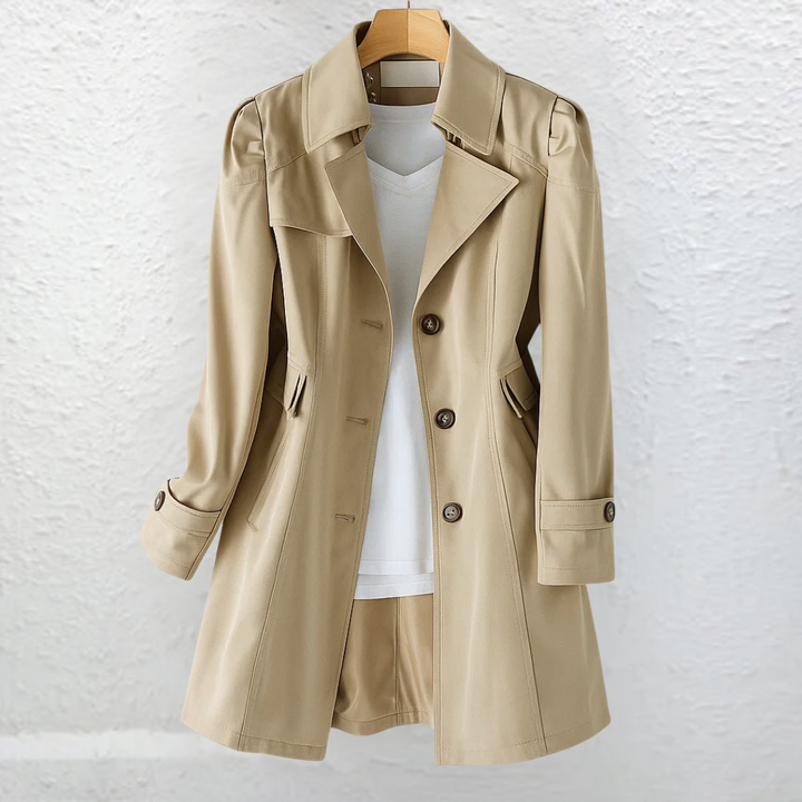 Ellice - Gabardina De Manga Larga Con Botones